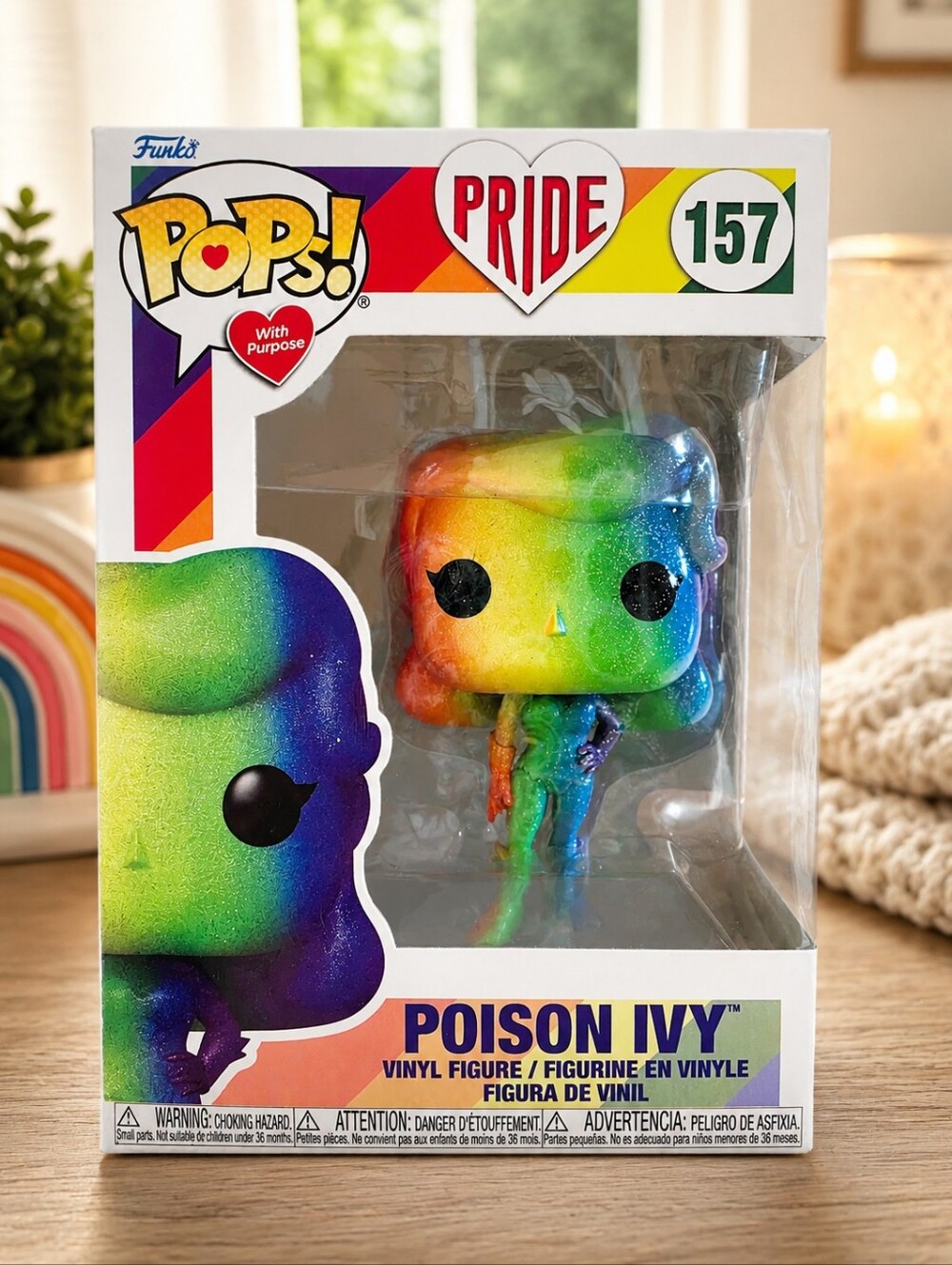 Pride Poison Ivy #157 With Purpose Rainbow Glitter NIB Funko Pop!
